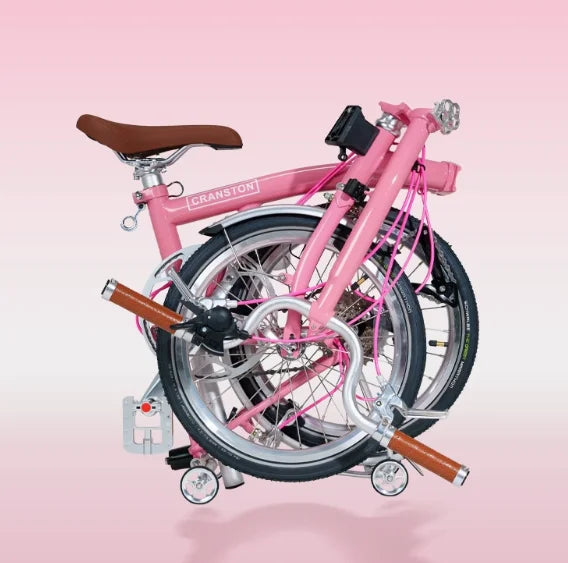 CRANSTON R9 Max 16-inch 9-speed Tri-folding Bike High Quality Steel Frame Light Weight Foldable Bike S bar M BAR Folding Bicycle