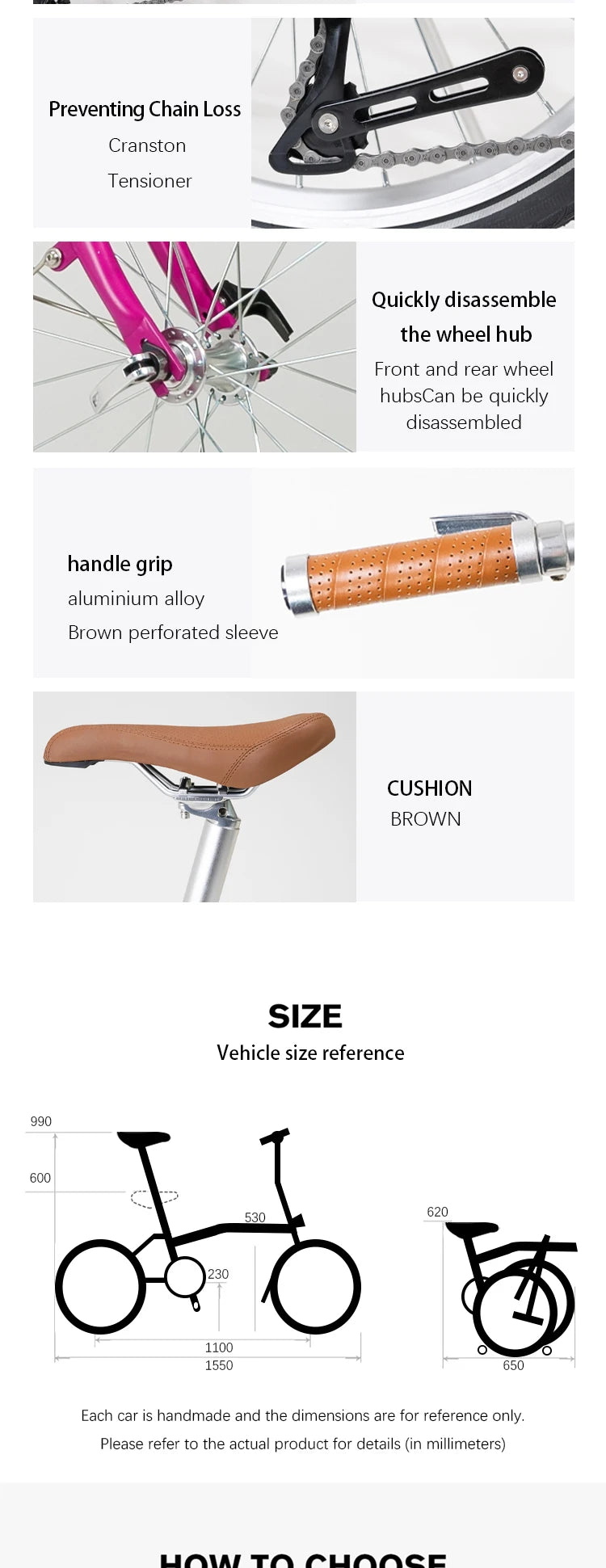 CRANSTON R9 Max 16-inch 9-speed Tri-folding Bike High Quality Steel Frame Light Weight Foldable Bike S bar M BAR Folding Bicycle