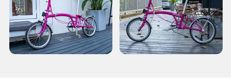 CRANSTON R9 Max 16-inch 9-speed Tri-folding Bike High Quality Steel Frame Light Weight Foldable Bike S bar M BAR Folding Bicycle