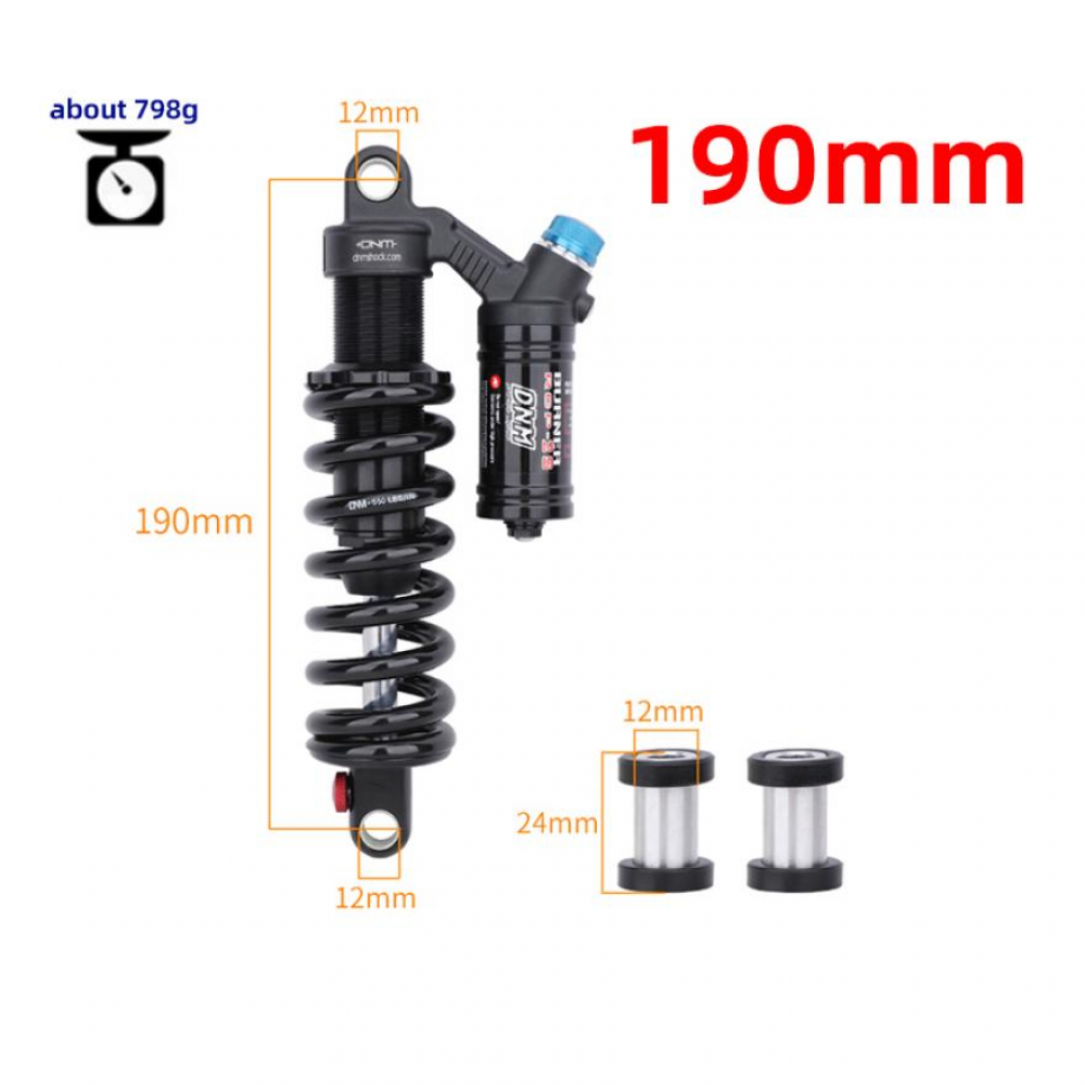 DNM RCP2S Rear Shock Absorber 550LBS Spring Soft Tail 190mm/200/210/220/240mm For AM/FR/DH MTB Bicycle Shock