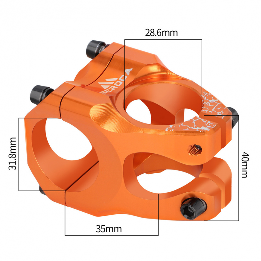 MEROCA Mountain Bicycle Handlebar Stem 28.6x31.8x35mm High-Strength Ultra-Light Aluminum Alloy CNC Road Bicycle Stem