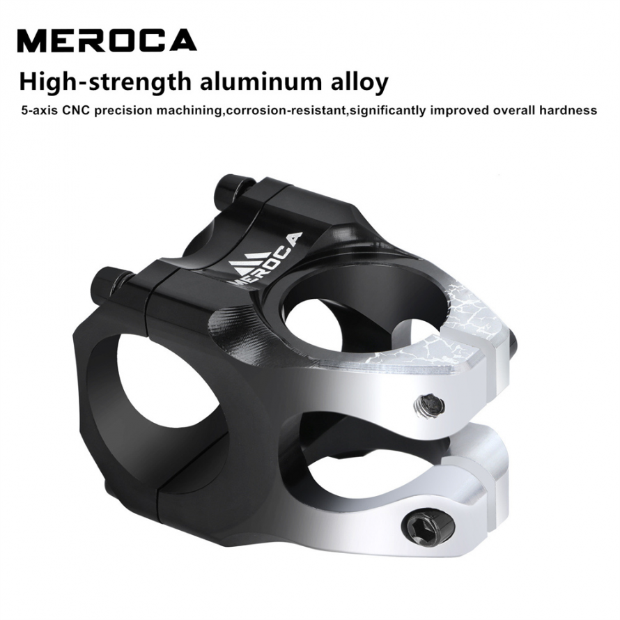 MEROCA Mountain Bicycle Handlebar Stem 28.6x31.8x35mm High-Strength Ultra-Light Aluminum Alloy CNC Road Bicycle Stem