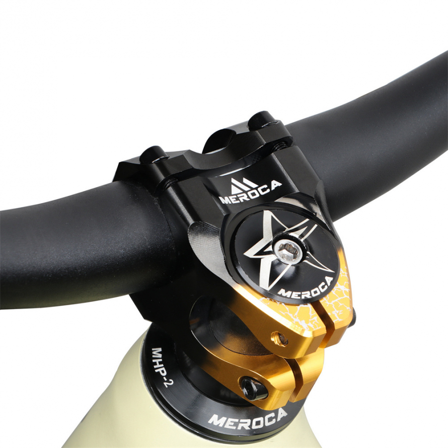 MEROCA Mountain Bicycle Handlebar Stem 28.6x31.8x35mm High-Strength Ultra-Light Aluminum Alloy CNC Road Bicycle Stem
