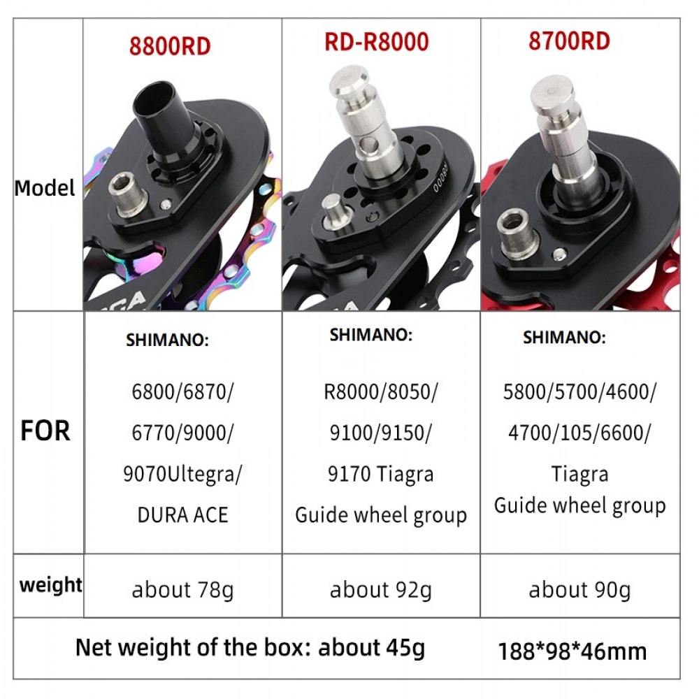 Bicycle Ceramic Bearing 16T Pulley Wheel Set Rear Derailleurs Guide Wheel 11 Speed For Shimano Ultegra/DURA ACE Bike Part