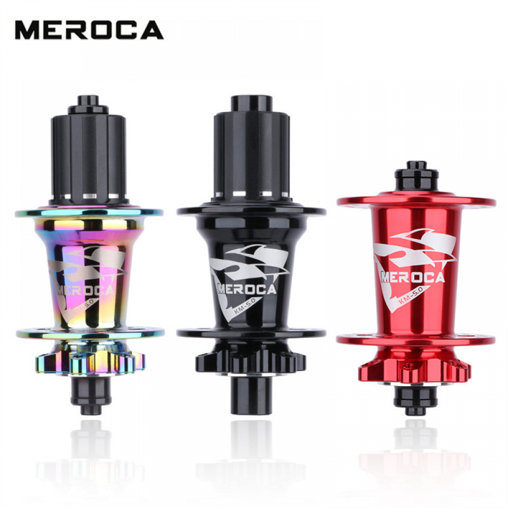 Meroca Mountain Bicycle 32 Holes 6bolts Disc Hub Bike QR Thru Axle 5 Bearing Hubs