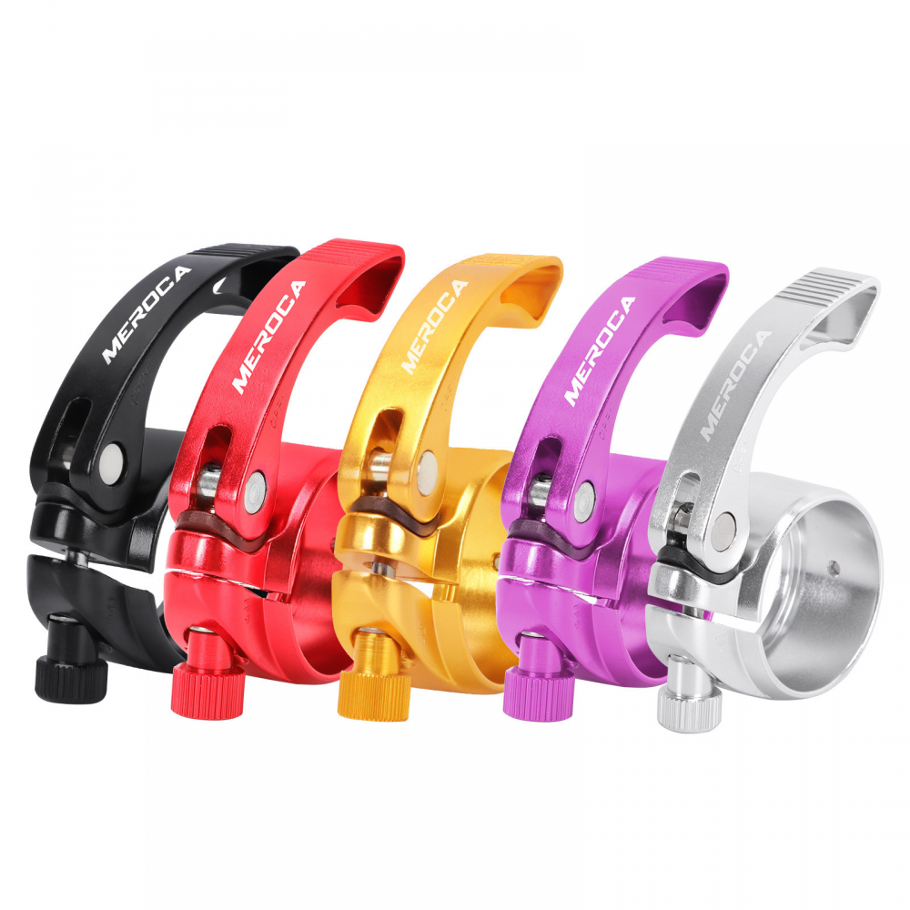 Meroca Folding Bicycle Quick Release Seatpost Clamp 40.9MM Suitable For 33.9MM Seat Tube Long Arm Clip