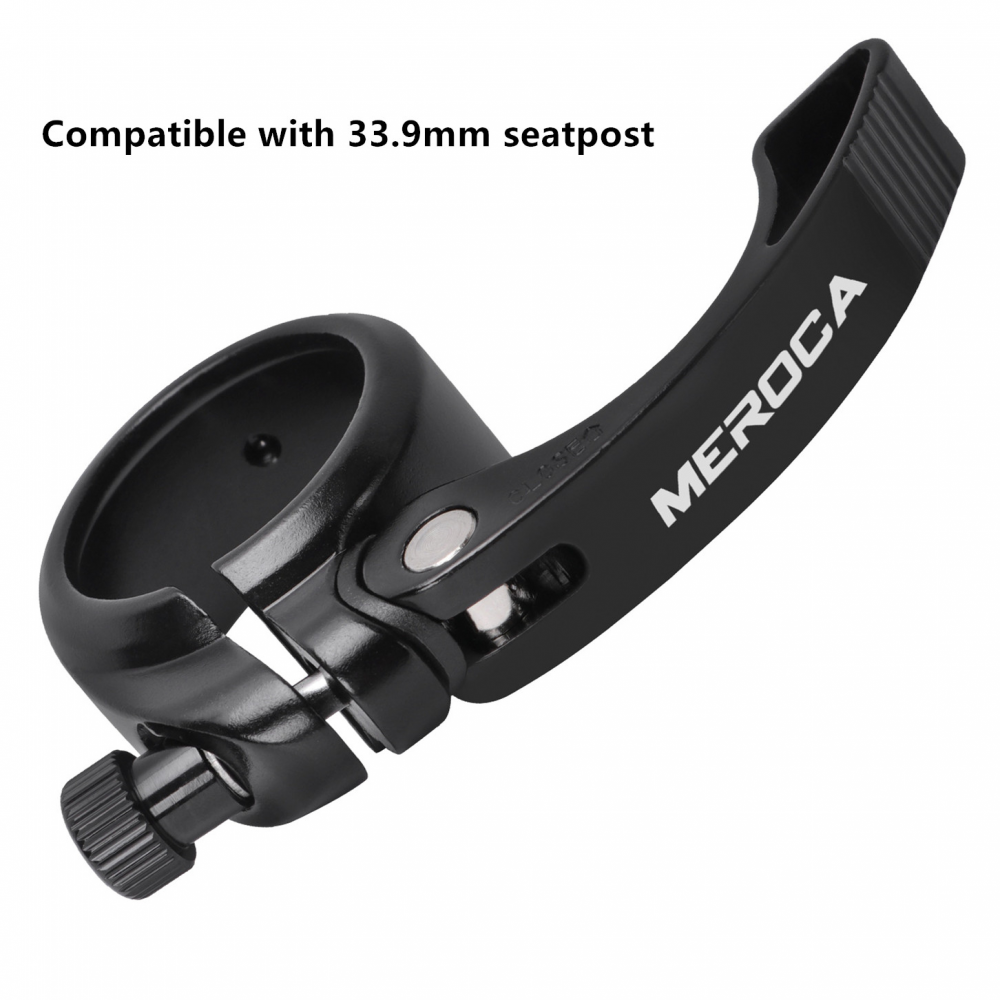 Meroca Folding Bicycle Quick Release Seatpost Clamp 40.9MM Suitable For 33.9MM Seat Tube Long Arm Clip