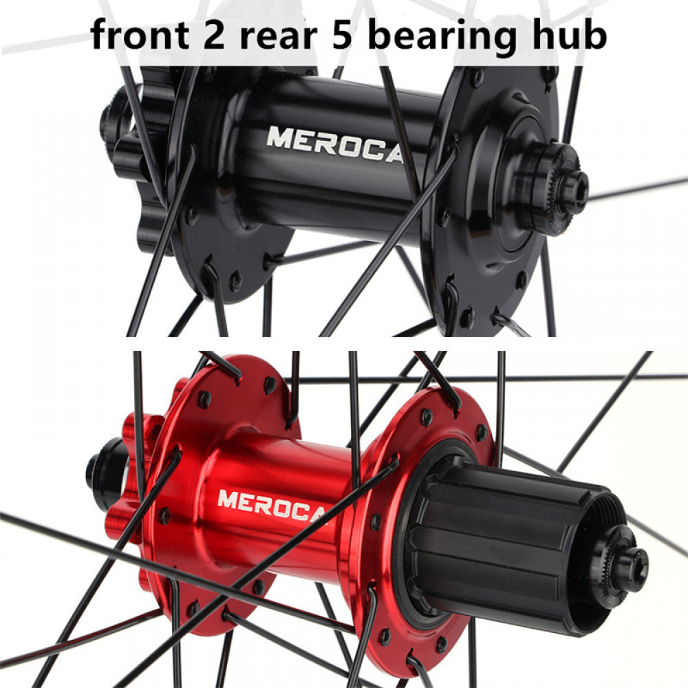 Meroca 26 27.5Inch QR Disc Brake 120-Click Wheelset Mountain Bike 32Holes 11S Aluminum Alloy Wheels