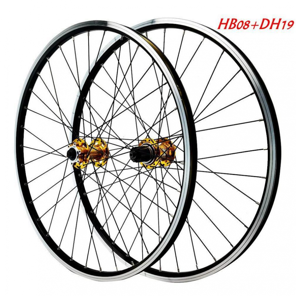 MEROCA Mountain Bicycle Wheel Set 26 27.5 29 Inch Disc V Brake Front 2 Rear 4 Bearings 12 Speed Quick Release Wheels