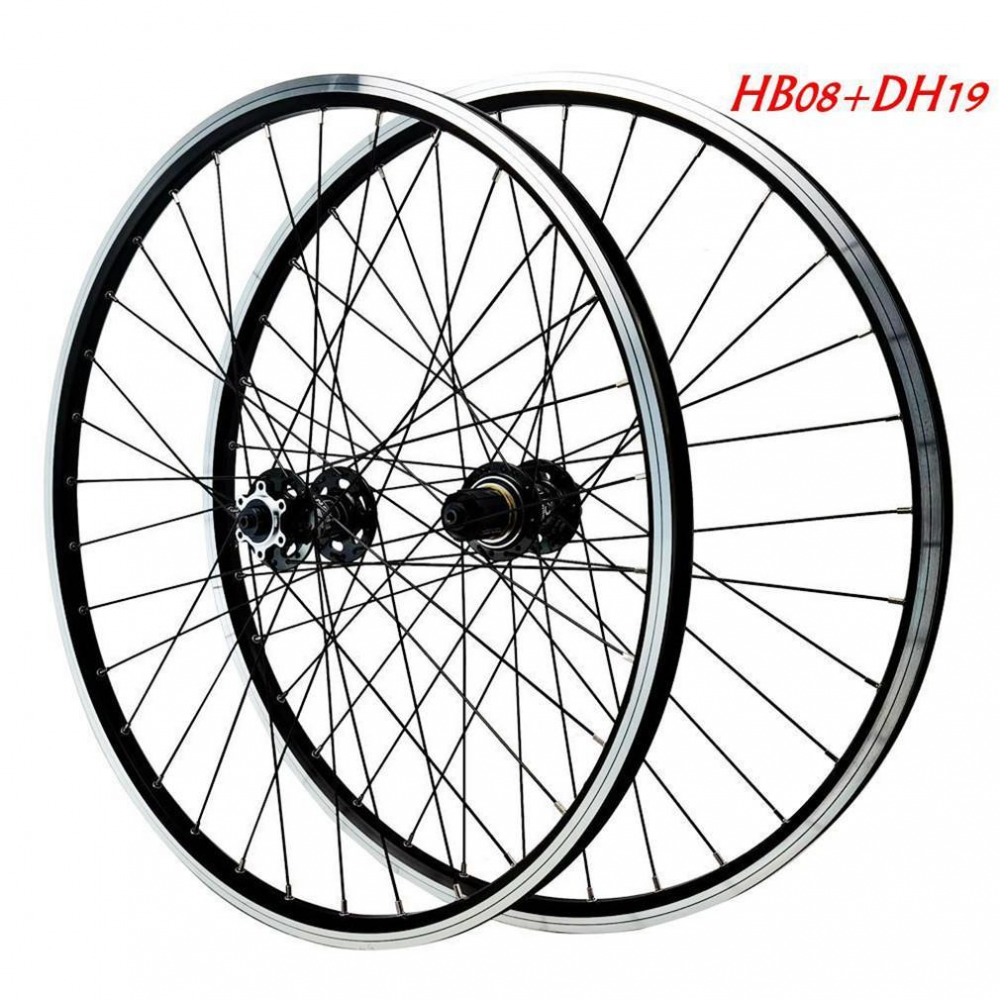 MEROCA Mountain Bicycle Wheel Set 26 27.5 29 Inch Disc V Brake Front 2 Rear 4 Bearings 12 Speed Quick Release Wheels