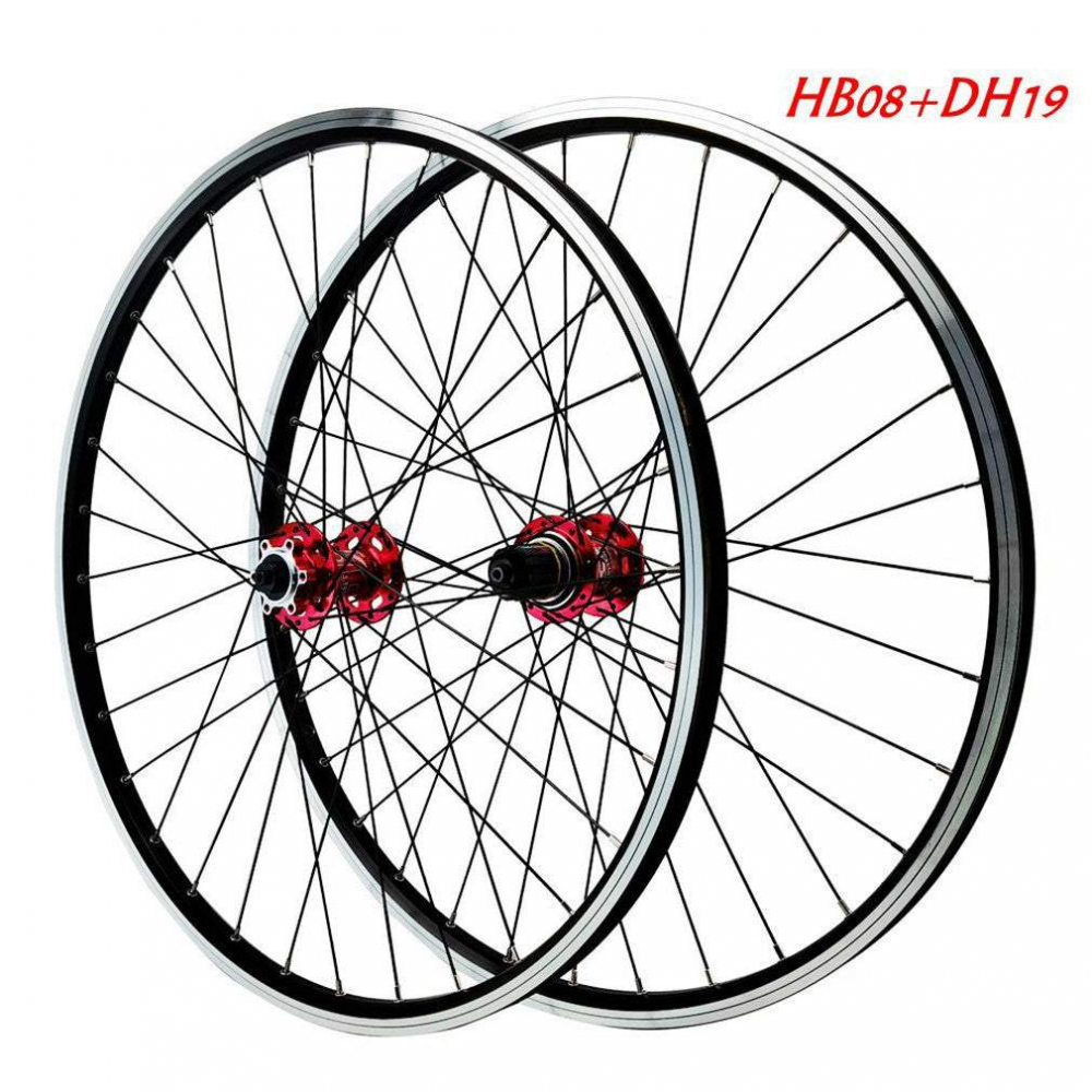 MEROCA Mountain Bicycle Wheel Set 26 27.5 29 Inch Disc V Brake Front 2 Rear 4 Bearings 12 Speed Quick Release Wheels