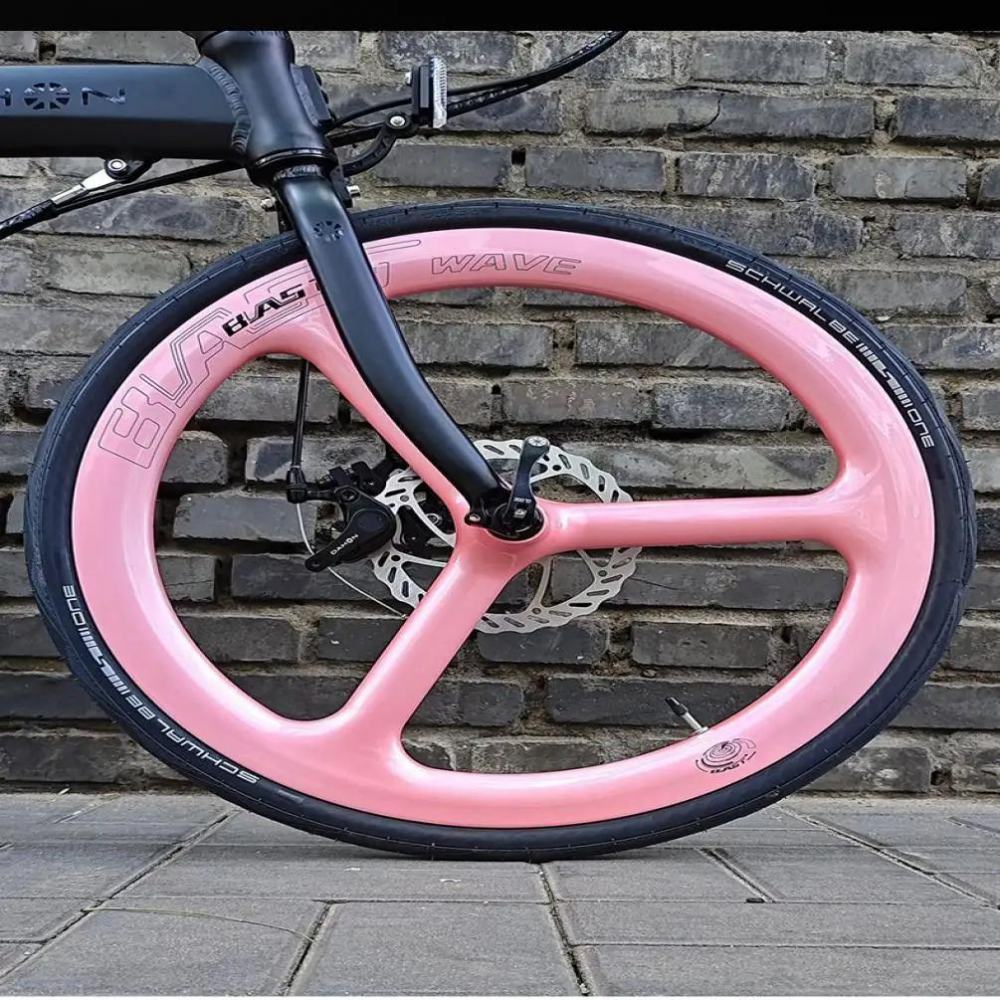 Blast Wave 16Inch 349 Carbon Fibre Wheels For Brompton Bike Central Lock Rim Brake Ceramic Hub 74x112mm 12Speed Wheelset