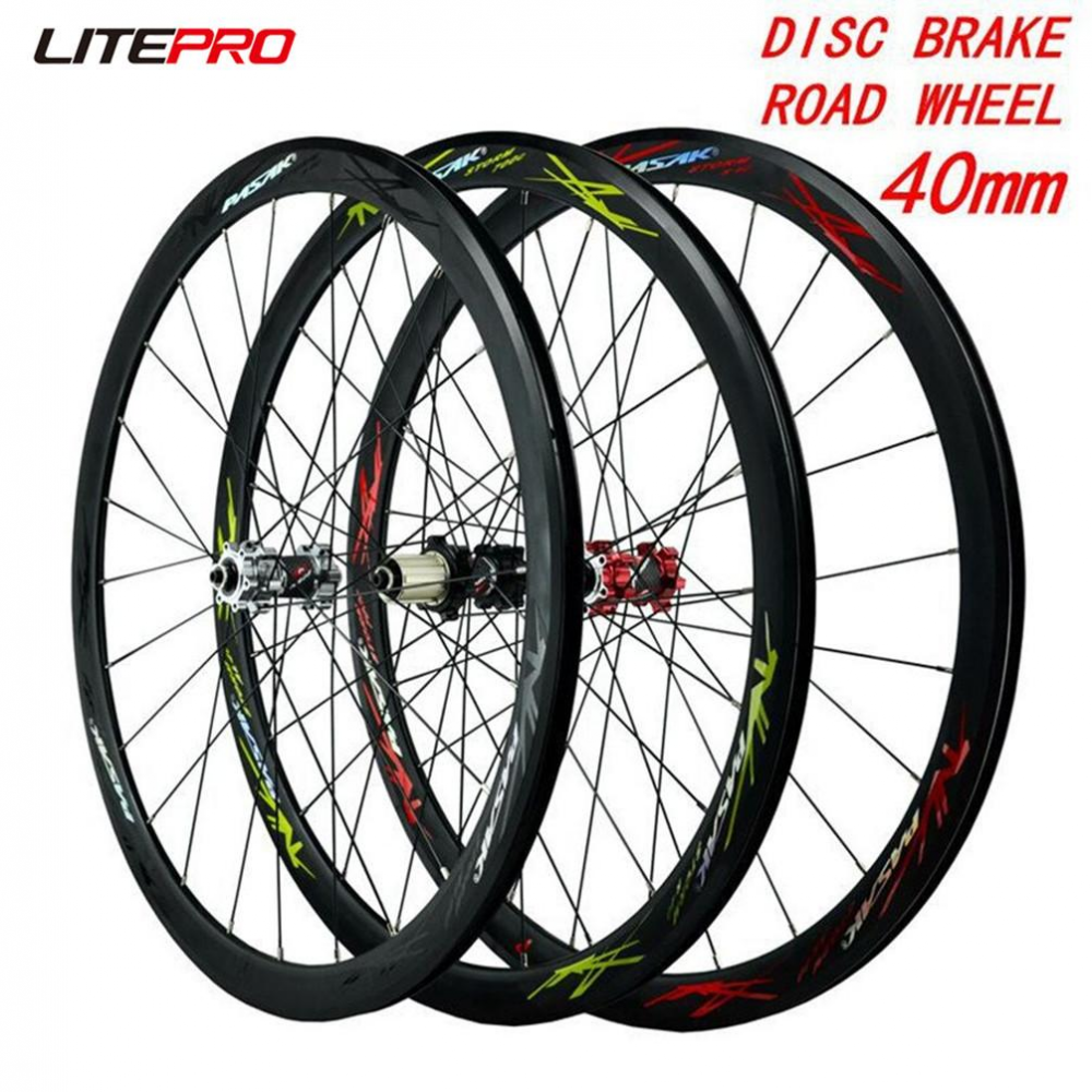 MEROCA 700C Disc Brake Road Bicycle Wheelset 40MM Rim QR/Thru-axis Straight Pull 24H V/C Brake 29inch Alloy Wheels 12Speed