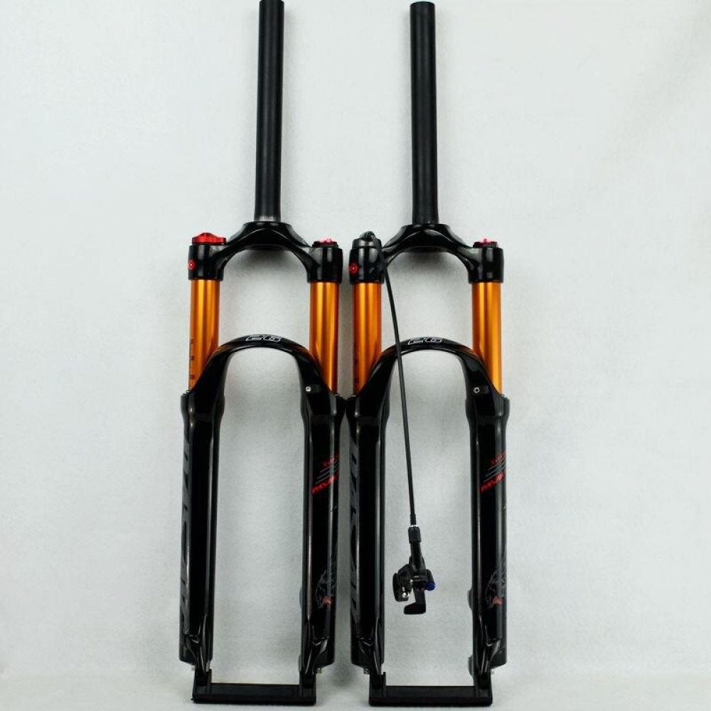 MEROCA MTB Mountain Bike Air Fork 26" 27.5" 29inch ER 1-1/8" Suspension Forks Gas Resilience Oil Damping Line Lock Disc Brake
