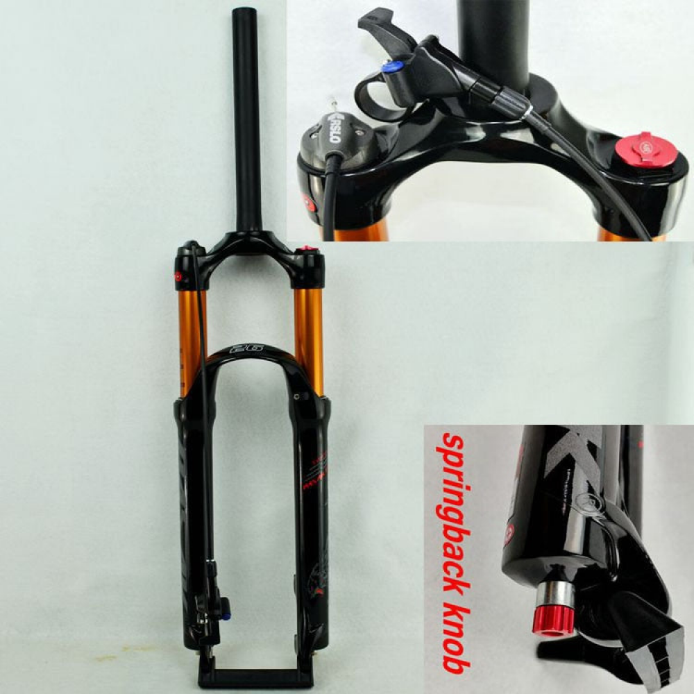 MEROCA MTB Mountain Bike Air Fork 26" 27.5" 29inch ER 1-1/8" Suspension Forks Gas Resilience Oil Damping Line Lock Disc Brake