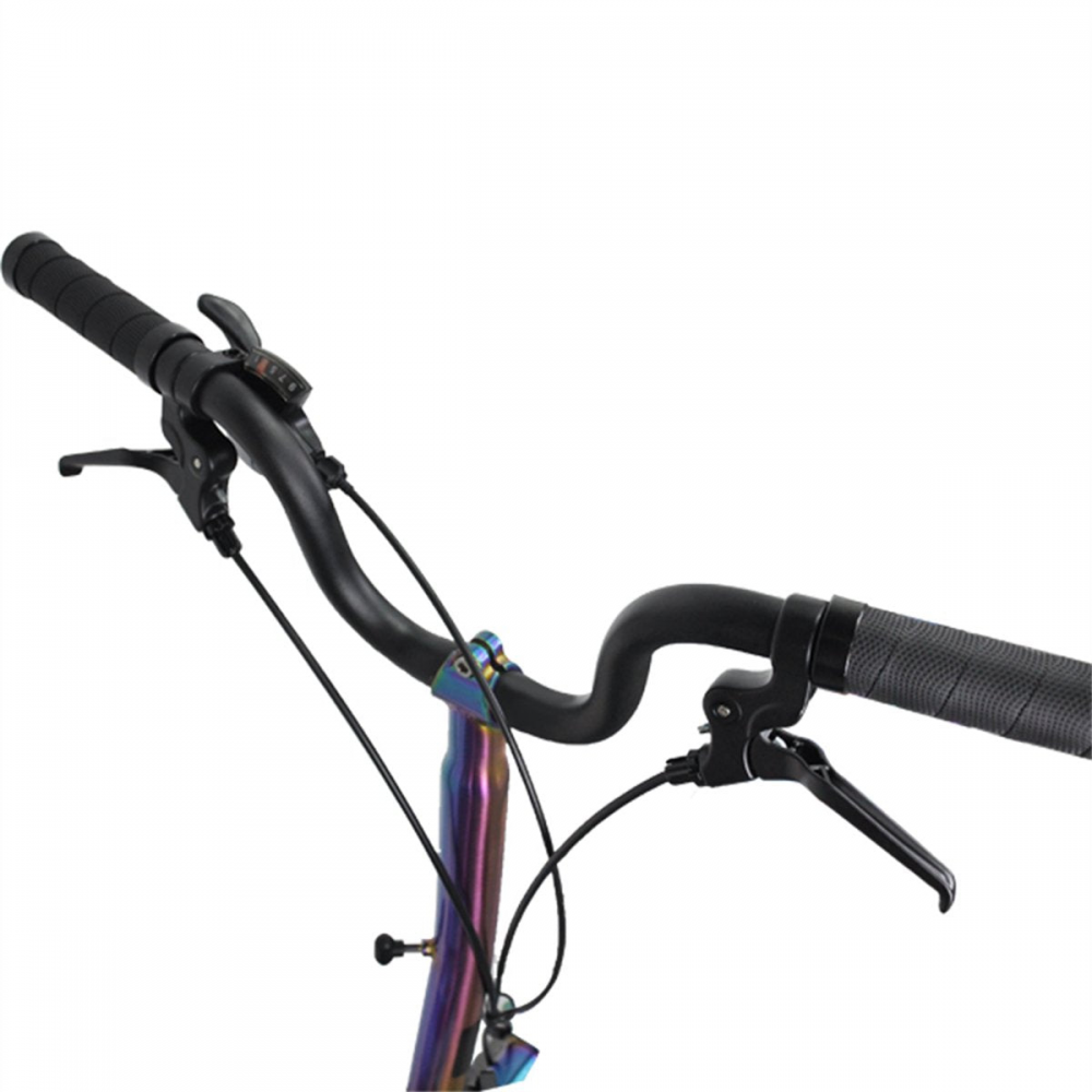 MEROCA 20Inch External 9 Speed Tri-fold Folding Bicycle Straight M Handlebar Steel Frame