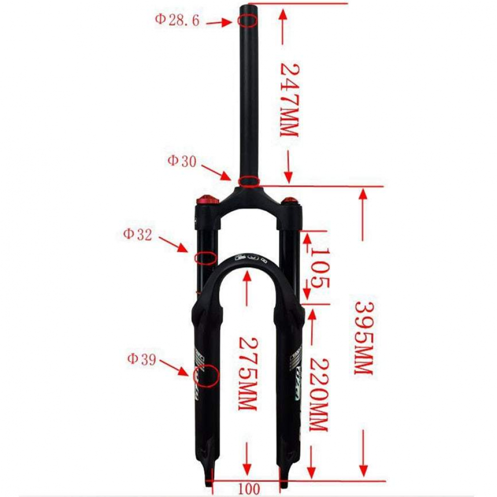 MEROCA MTB Mountain Bike P70 Oil Air Fork 20 24Inch Front Fork 28.6 Diameter Hydraulic Disc Brake QR HL/RL Lock Air Fork 1780g