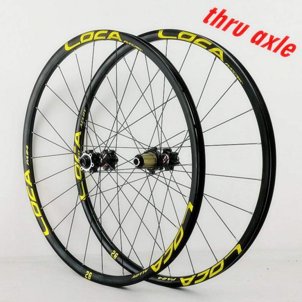 MEROCA MTB Mountain Bike 26/27.5/29inch Wheelset Thru-axis Axle Disc Brake 24H 6Claws Stright Pull 12Speed Wheels 700C Rim