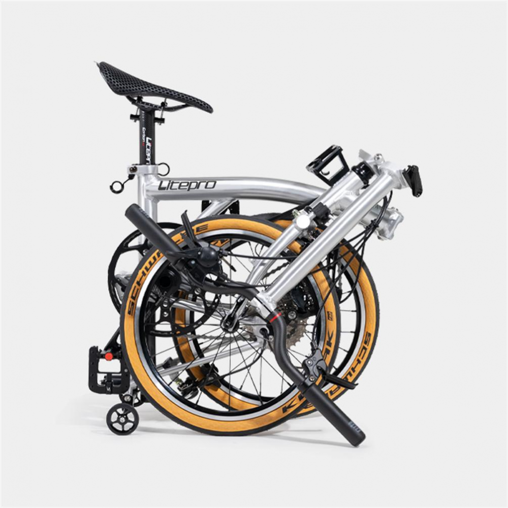 Litepro S9 16inch 9 Speed Tri-fold Folding Bike Aluminum Alloy Frame Silver