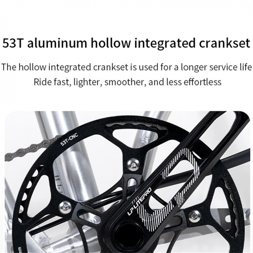 Litepro S9 16inch 9 Speed Tri-fold Folding Bike Aluminum Alloy Frame Silver