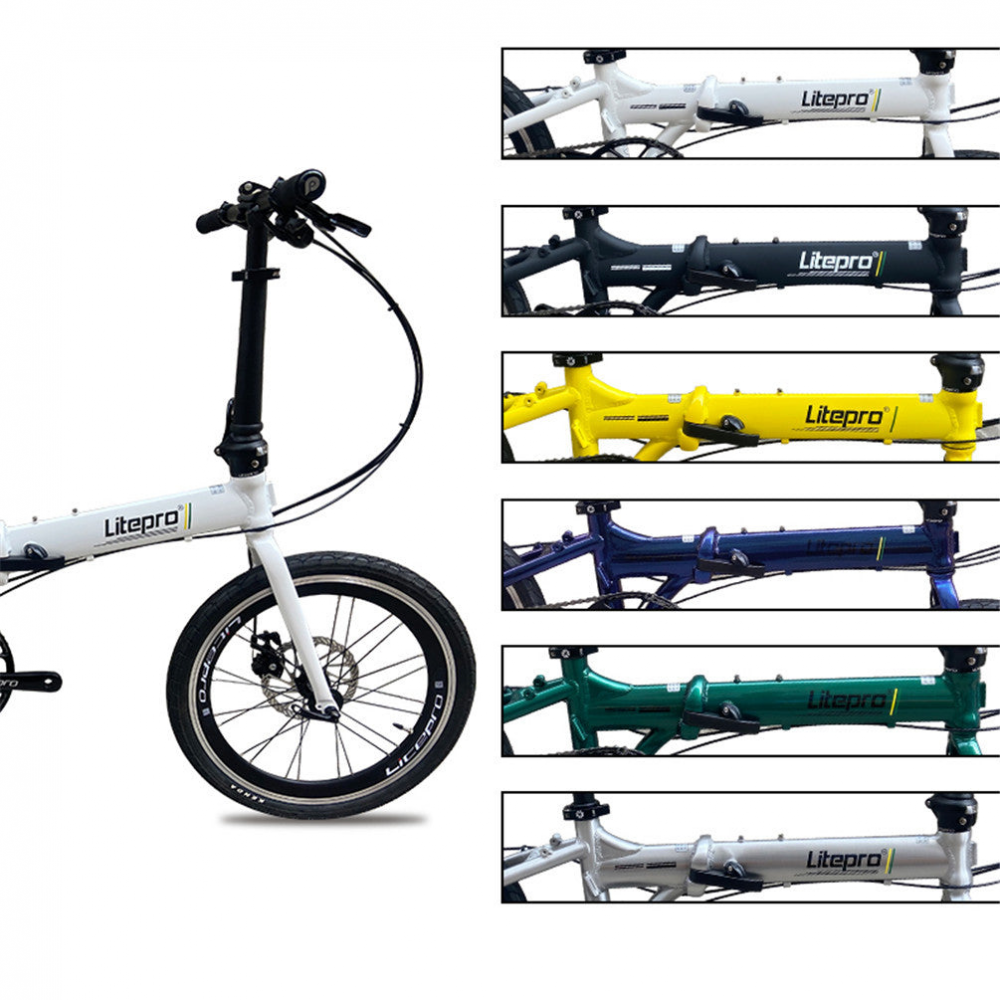 MEROCA Litepro 20Inch Folding Bike Aluminum Alloy Frame External 10Speed Disc Brake Bicycle