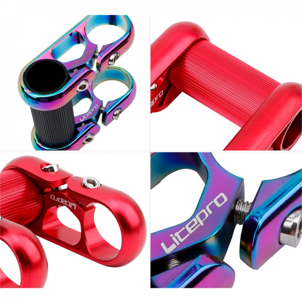 Meroca Litepro Folding Bicycle Horizontal Double Stem 25.4MM Full Hollow