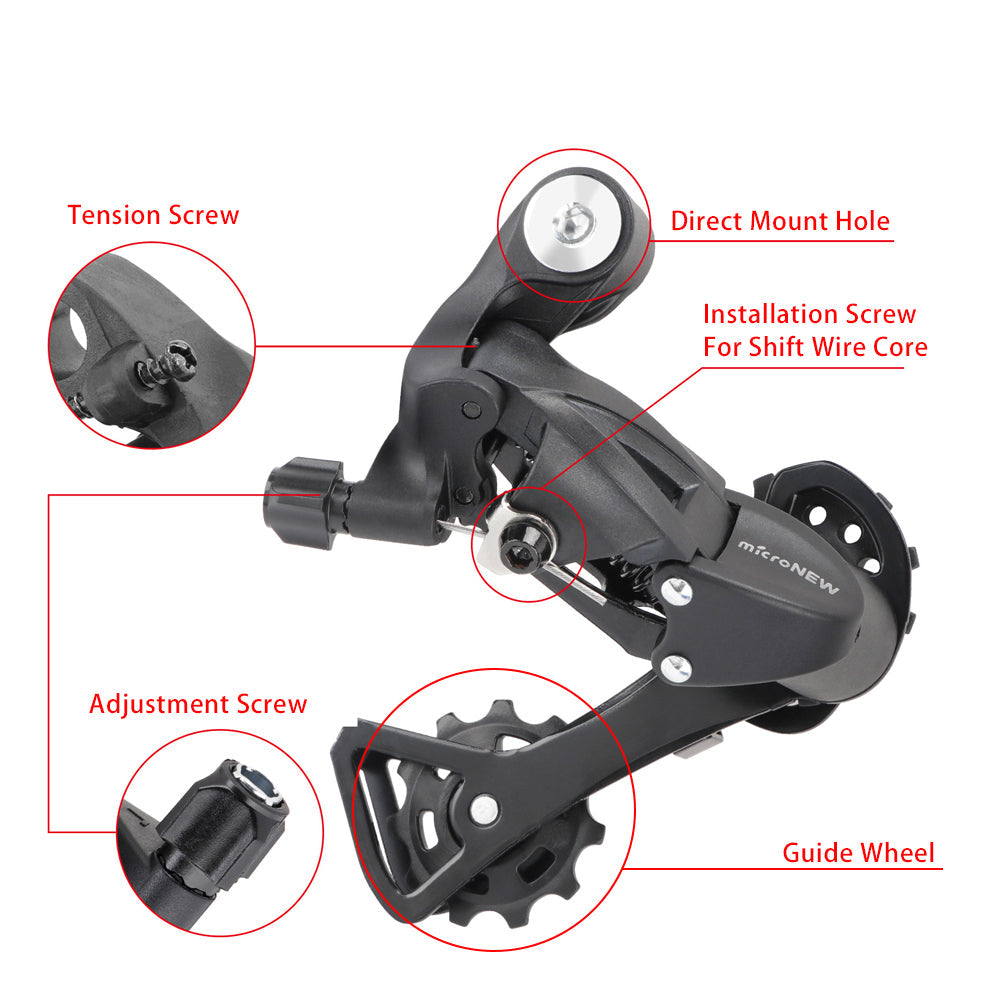 MEROCA Road Bike Rear Derailleurs 7/8/9/10 Speed Direct Mount
