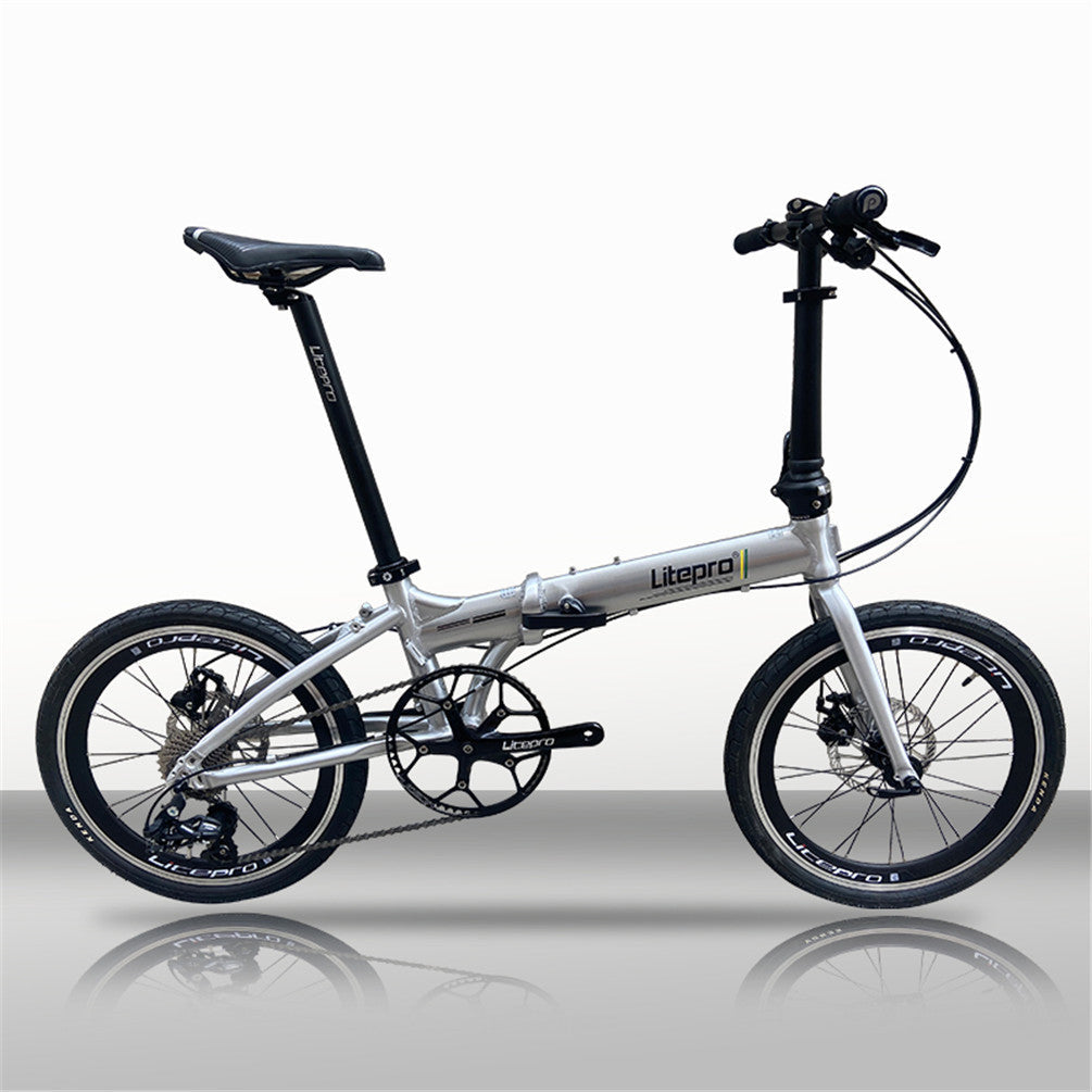 MEROCA Litepro 20Inch Folding Bike Aluminum Alloy Frame External 10Speed Disc Brake Bicycle