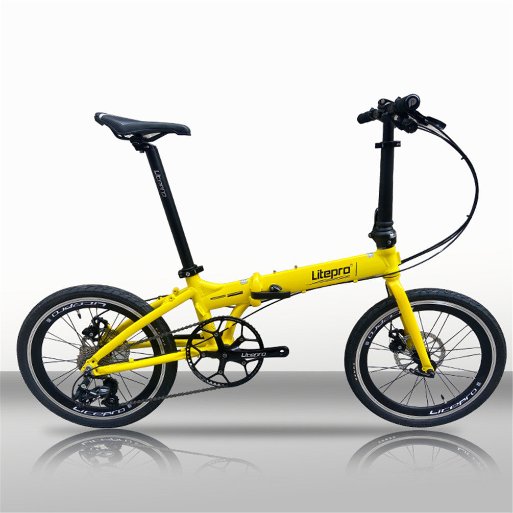 MEROCA Litepro 20Inch Folding Bike Aluminum Alloy Frame External 10Speed Disc Brake Bicycle