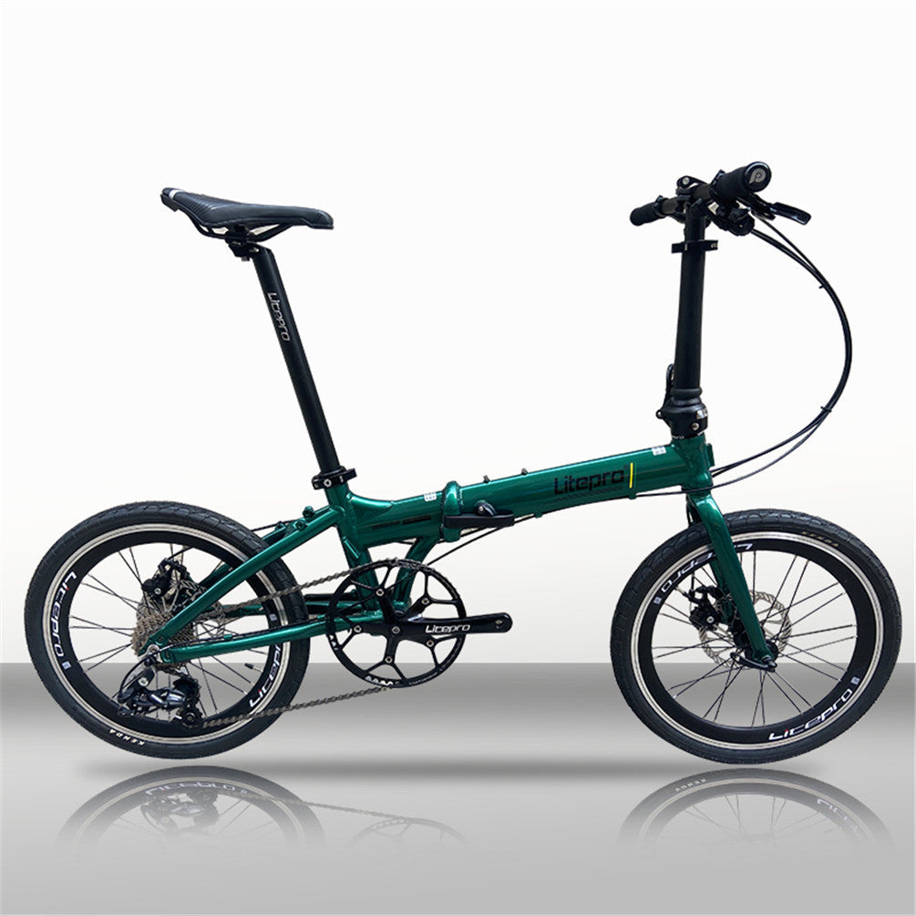 MEROCA Litepro 20Inch Folding Bike Aluminum Alloy Frame External 10Speed Disc Brake Bicycle
