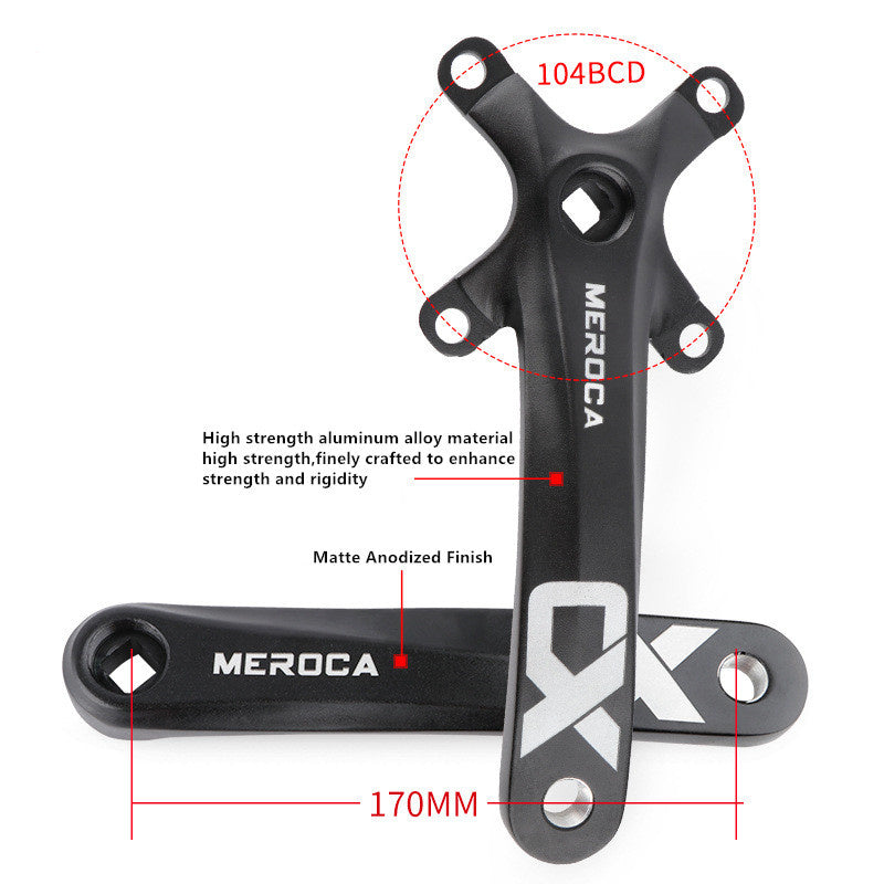 Meroca Mountain Bike Chainring 104BCD Square Crank 8/9/10/11Speed Narrow Wide Sprocket