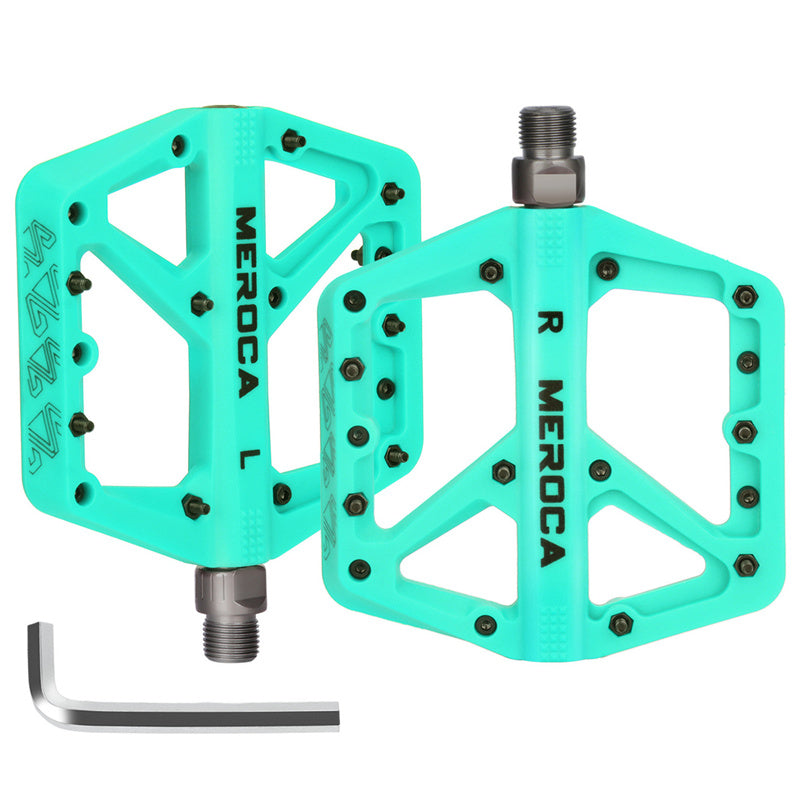 Meroca Mountain Bike Nylon Pedals Road Folding Bicycle Wide Anti Slip Bearings XC Pedal