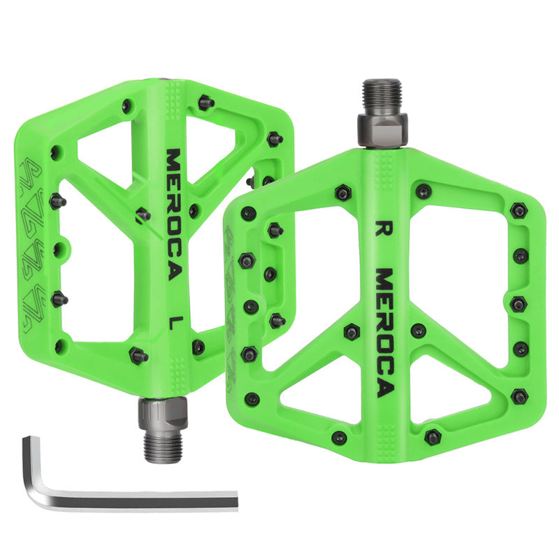 Meroca Mountain Bike Nylon Pedals Road Folding Bicycle Wide Anti Slip Bearings XC Pedal