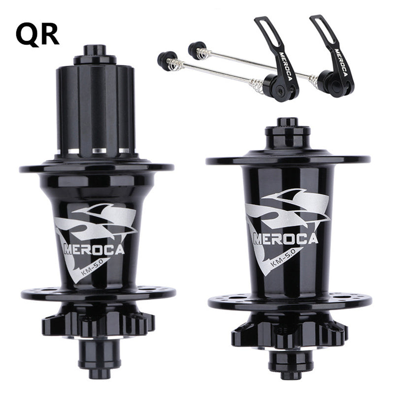 Meroca Mountain Bicycle 32 Holes 6bolts Disc Hub Bike QR Thru Axle 5 Bearing Hubs
