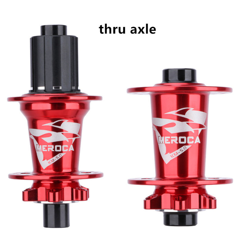 Meroca Mountain Bicycle 32 Holes 6bolts Disc Hub Bike QR Thru Axle 5 Bearing Hubs