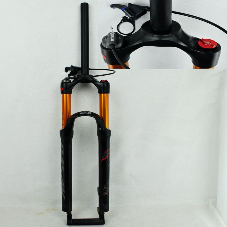 MEROCA MTB Mountain Bike Air Fork 26" 27.5" 29inch ER 1-1/8" Suspension Forks Gas Resilience Oil Damping Line Lock Disc Brake