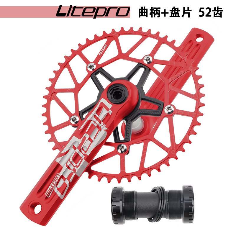 MEROCA Litepro Edgepro Electroplating Integrated Crankset & Chainring