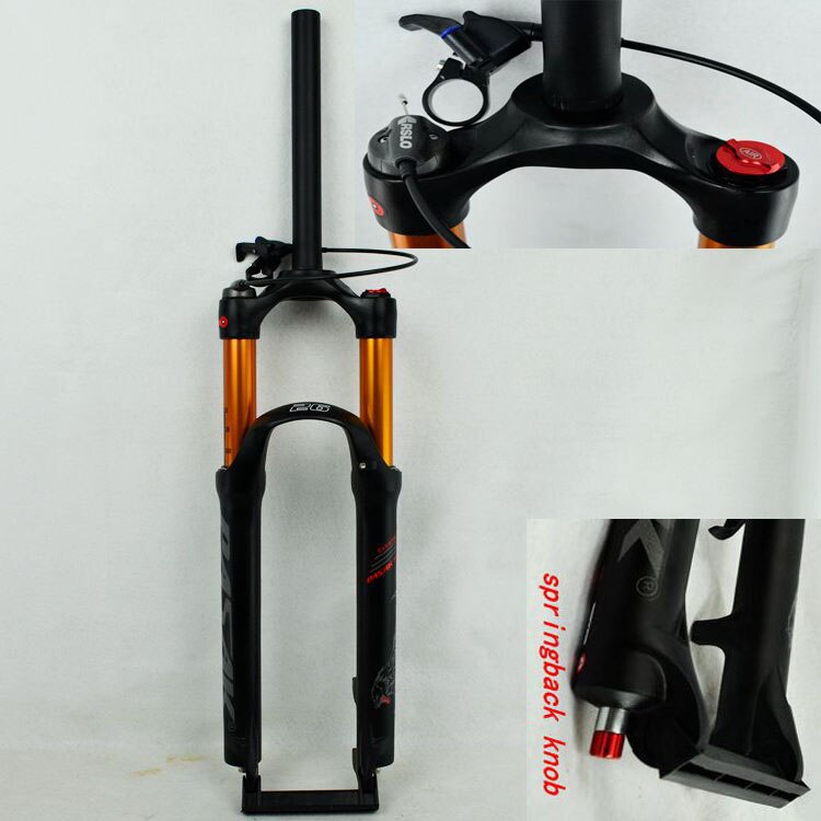MEROCA MTB Mountain Bike Air Fork 26" 27.5" 29inch ER 1-1/8" Suspension Forks Gas Resilience Oil Damping Line Lock Disc Brake