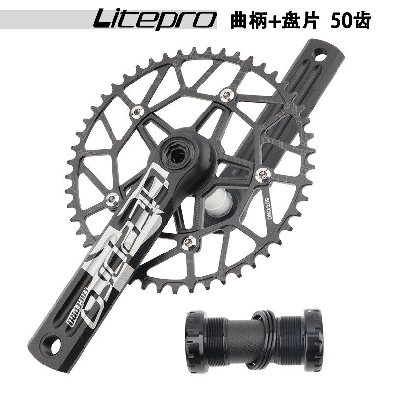 MEROCA Litepro Edgepro Electroplating Integrated Crankset & Chainring