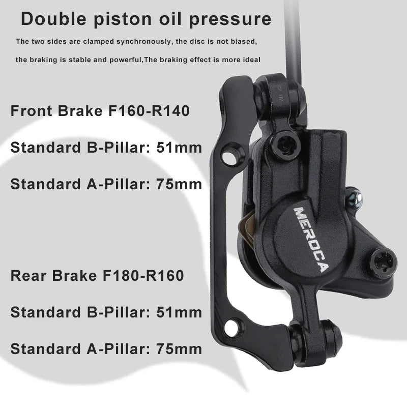 E-Bike MTB Scooter Power Off Brakes Aluminum Alloy 2 Pistons Electric Bike Power Control Shifter Cut Hydraulic Disc Brake