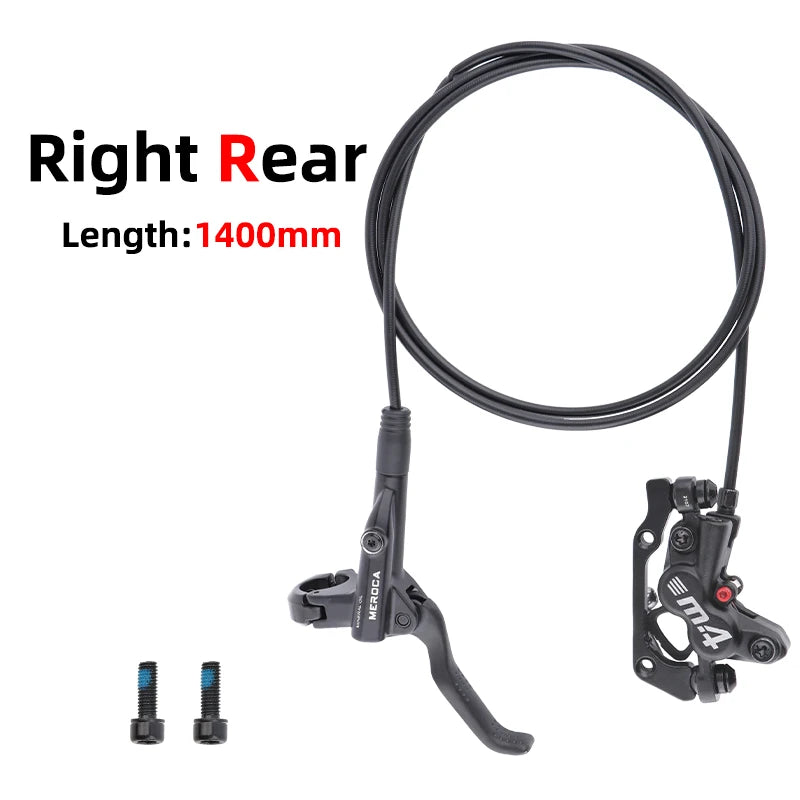 MEROCA Bicycle Oil Brake Mtb Left Front Brake MT420 800/1400mm Hydraulic Right Rear 160mm Disc Brake Bicycle Parts