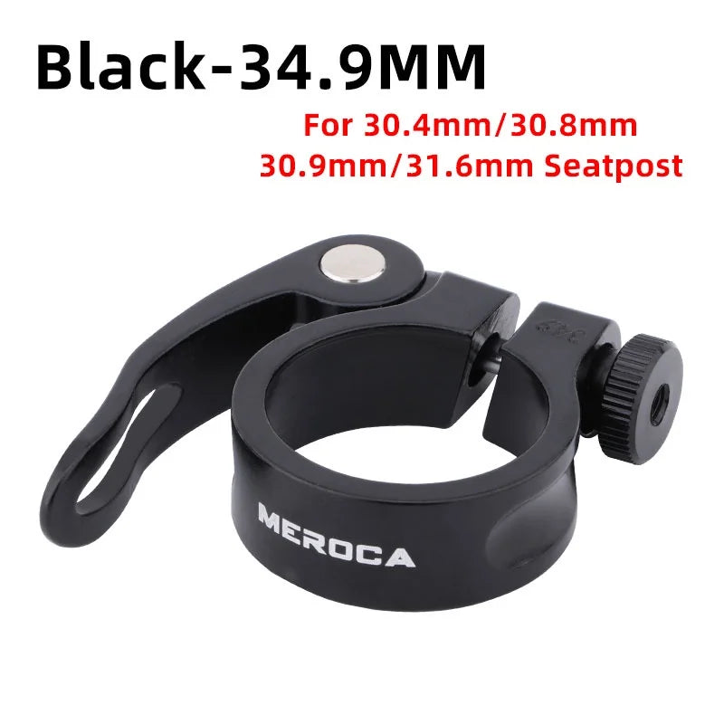 MEROCA Aluminum Alloy Bicycle Seatpost Clamp 27.2/28.6/30.4/30.8/30.9/31.6 Seat Tube Quick Release Clamp Bike Saddle Tube Clip