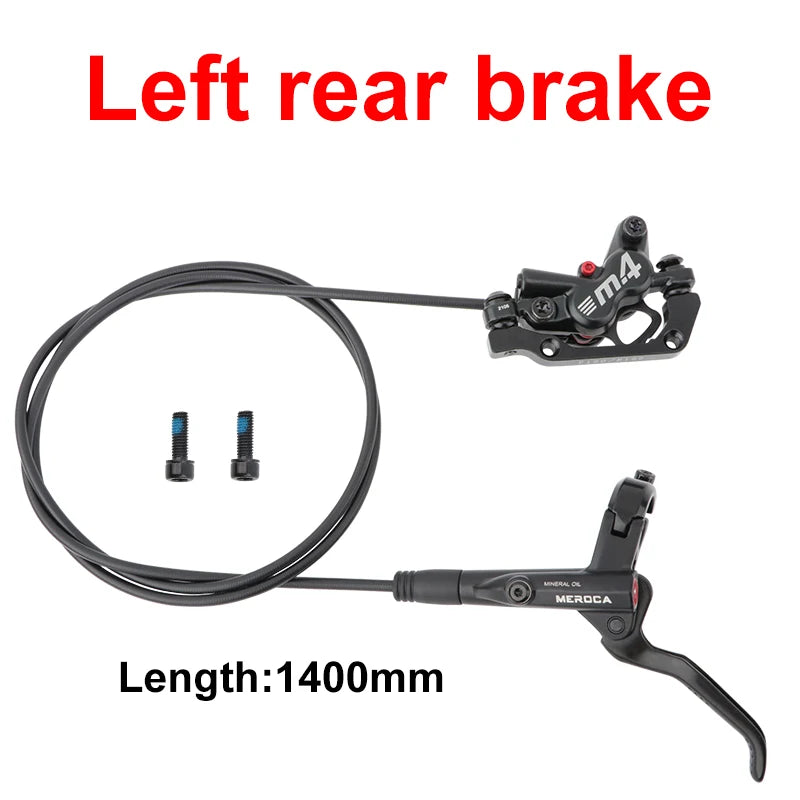 MEROCA M4 Bicycle Mtb Brake Hydraulic Disc Brake 160mm Rotor 4 Piston With Cooling Full Meatal Pad Mineral Oil Brake For E4 ZEE
