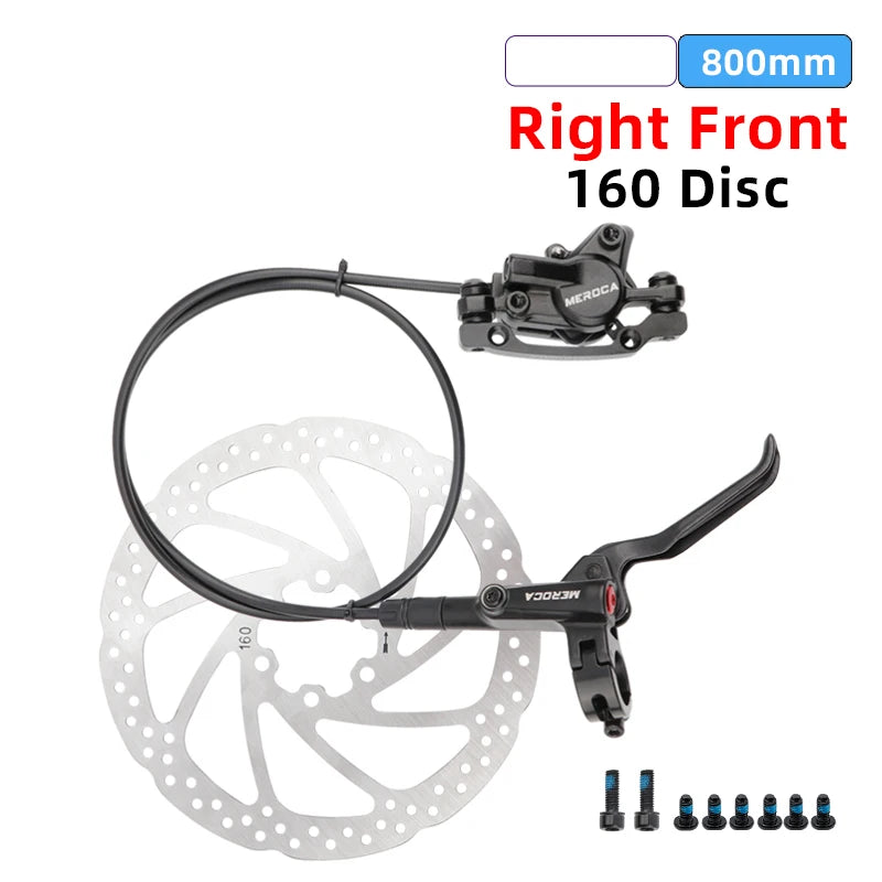 Meroca Bike Hydraulic Brake Aluminum Alloy Dual-piston Brake Freio Hidraulico Disco De Freio Mtb 160 Mm Frenos Hidraulicos Mtb