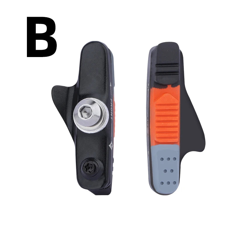 MEROCA Road Bike Brake Pads V-brake Pad With Mud Trough Silent Aluminum Alloy Rim C Brake Pads Rubber Sheet Bicycle Accessories