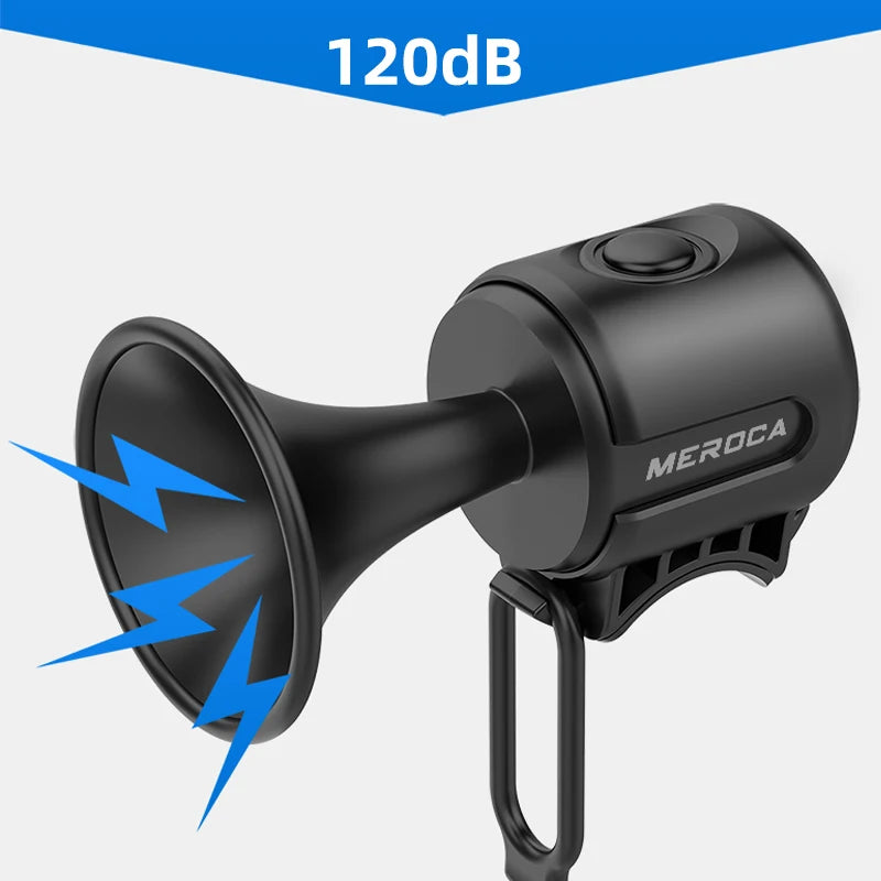 MEROCA EH-2 Bicycle 120dB Super Loud Electric Bells With Warning Sound Bike Horns Easy Installation For Kids Scooters Bikes MTB