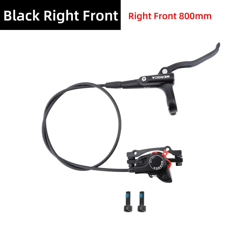 MEROCA MTB Bicycle Hydraulic Disc Brake 2 Piston Aluminum Alloy Mineral Oil Front 800 Rear 1400MM Oil Press Brakes Bike Parts