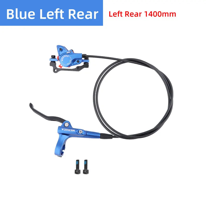 MEROCA MTB Bicycle Hydraulic Disc Brake 2 Piston Aluminum Alloy Mineral Oil Front 800 Rear 1400MM Oil Press Brakes Bike Parts