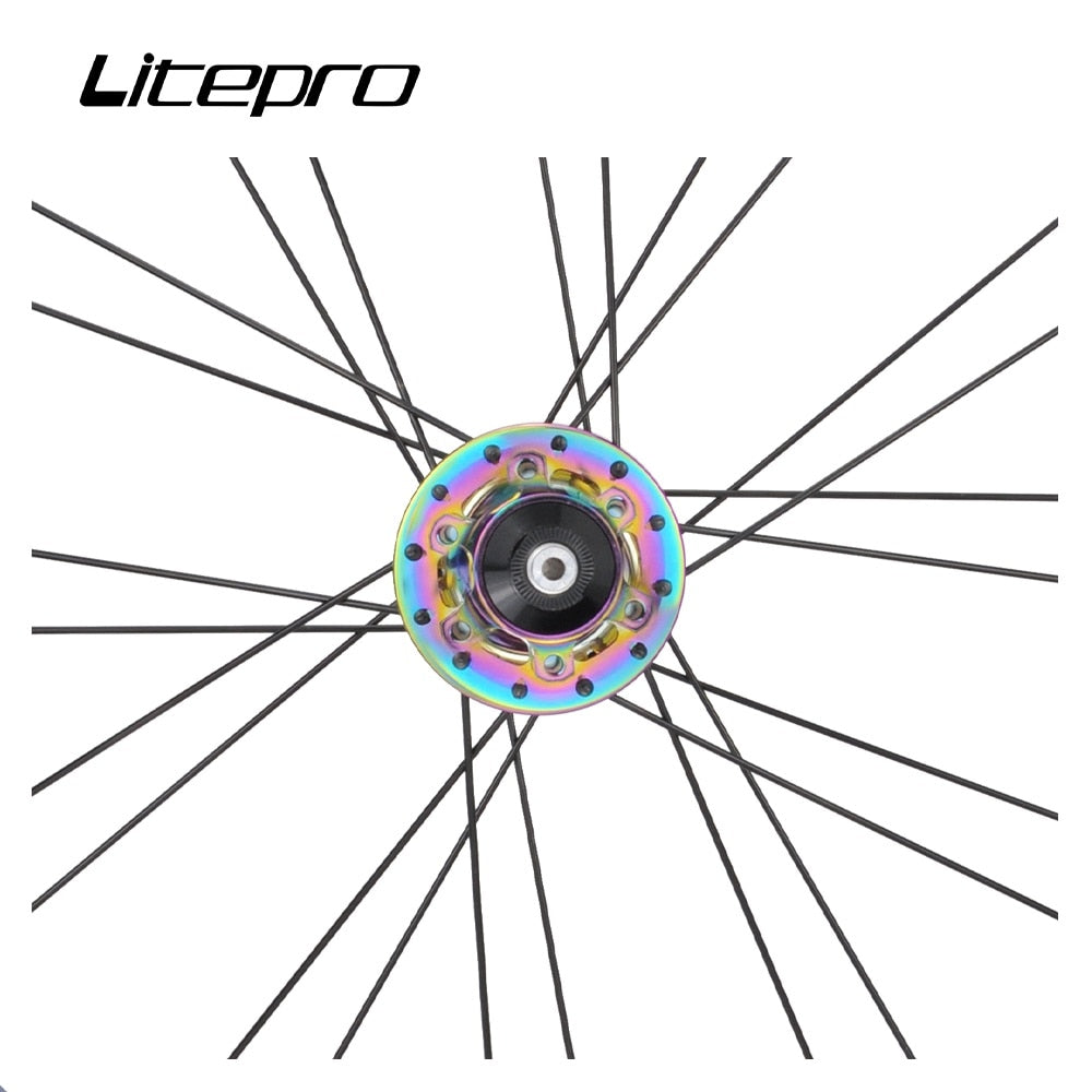 MEROCA Litepro Elite AERO S42 20 Inch Wheelset 100/135mm 4 Bearings 451 V Disc Brake Rainbow Sealed Rims Wheel For 8/9/10/11 Speed