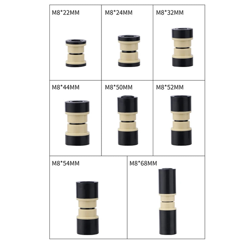 MTB Rear Shock Absorber Bushing Bike Rear Suspension DU Bushing OD 15mm 22 24 32 44 50 52 54 68mm Bicycle Accessories